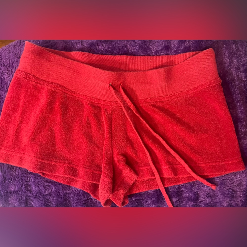 Hard Tail - Low Rise Terry Shorts Girls Large Red